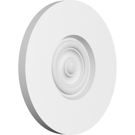 Ekena Millwork Standard Grayson Bullseye Rosette with Square Edge, 7"W x 7"H x 1/2"P ROSP070X070X050GRY02